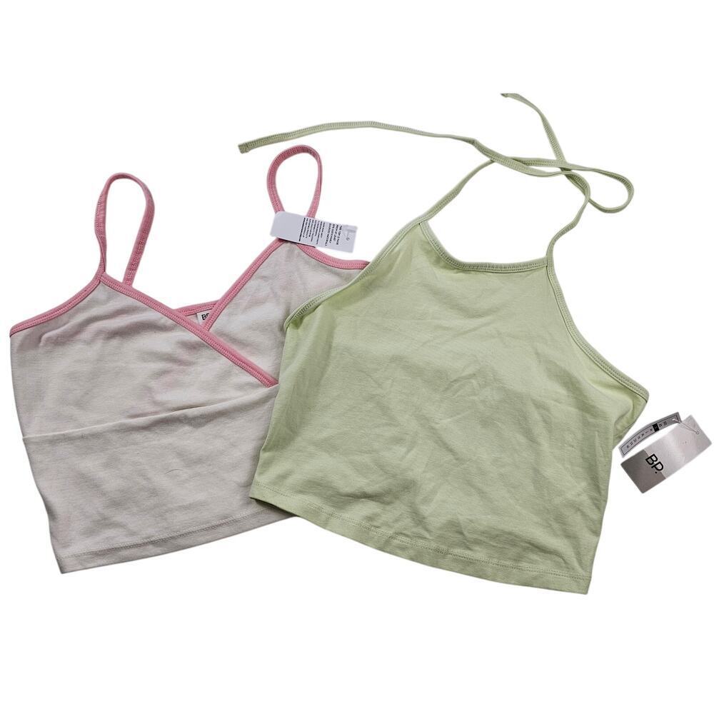NWT NORDSTROM bp lot of 2 crop tops halter spaghetti festival summer club small